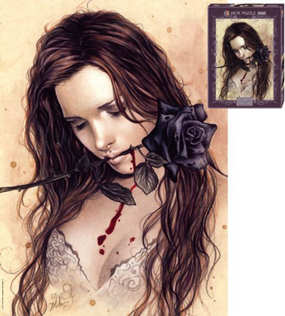 Puzzle Heye Victoria Frances Dark Rose, 1000 copa, për të rritur