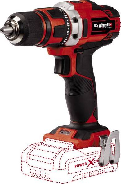 Trapano vidhosës Einhell TE-CD 18/40 Li Solo, 18V, pa bateri, i kuq