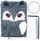 Fletore Plush Notebook Gray Fox, A5, 80 faqe, me vija