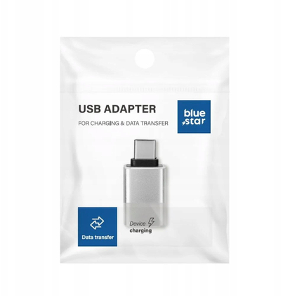 Adapter USB Blue Star, USB A 3.0 në USB Type C, ngjyrë argjendi