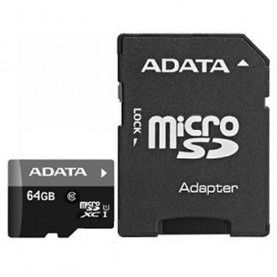 Kartë memorie ADATA MicroSDXC, 64GB, UHS I Class 10, e zezë