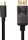 Kabllo USB C në DisplayPort Thunderbolt 3, 4K, 3m, e zezë
