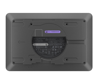 Panel planifikimi Logitech Tap Scheduler, ekran me prekje, lidhet me kalendarë, ngjyra grafit