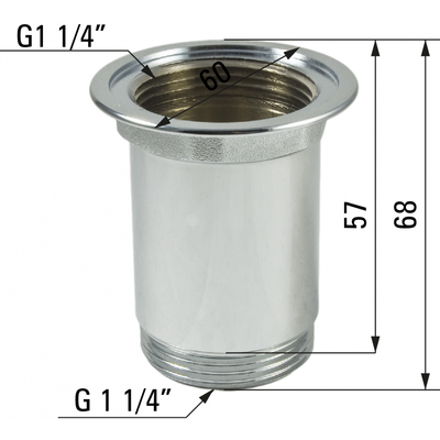 Mangë montimi lavamani Deante XNHC 011U, 1 1/4", krom argjendi