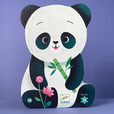 Puzëll për kalamaj Djeco Leo the Panda, 24 copa, karton i mirë, shumëngjyrësh
