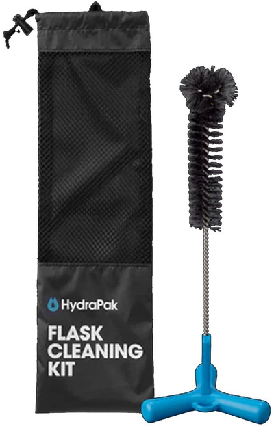 Set pastrimi Hydrapak Flask Cleaning Kit, furçë shisheje, qese rrjete, i zi