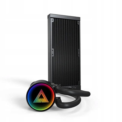 Ладилник за процесор Montech LightFlow ARGB 240, радијатор 240mm, ARGB, црн