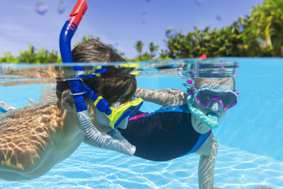 Set snorkeling Bestway Blue Diving Set, për fëmijë, maskë dhe tub, blu