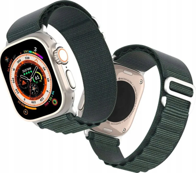 Rrip ore Dux Ducis GS Series, për Apple Watch 42 44 45 mm, najlon, i gjelbër