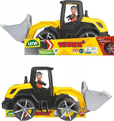 Eskavator lodër Lena Truxx2 Vehicle Loader, me rrota gome, me shofer, verdh e zi