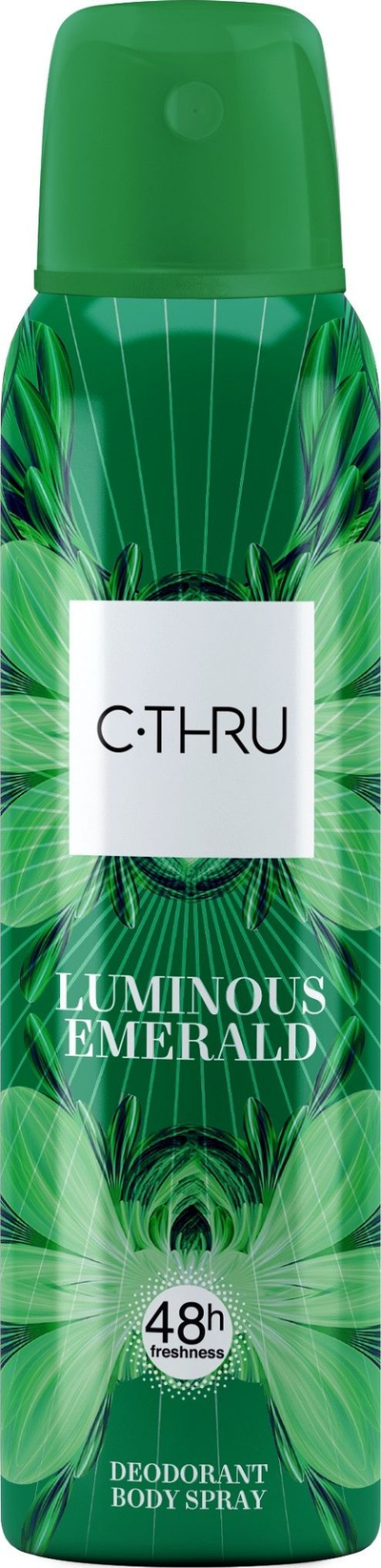 Дезодоранс спреј C-Thru Luminous Emerald, 150ml, 48 часа свежина, зелен