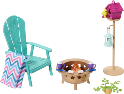Set mobiljesh lodër Mattel Barbie Furniture Playset, aksesorë për shpinë, modele të përziera, shumëngjyrëshe