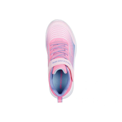 Atlete për goca Skechers Microspec Advance, prej tekstili sintetike, lahen në makinë, rozë e çelët