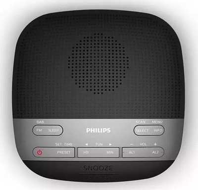 Radio-ora Philips TAR3505/12, DAB+, FM, e zezë