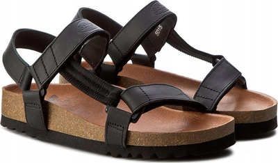 Sandale SCHOLL Heaven Ad F23009, lëkurë nubuck, të zeza