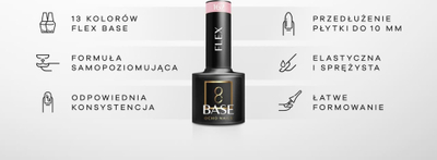Bazë për thonj Ocho Nails Flex 152, vetëniveluese, 5 g, neutrale