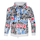 Bluzë me kapuç Hydrogen Graffiti Zip Hoodie, me zinxhir, për burra, e bardhë me print