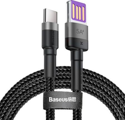 Kabllo Baseus USB-A - USB-C, 1 m, e zezë