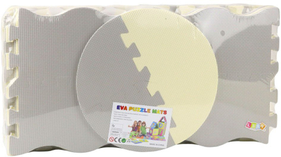 Tapet puzzle edukativ për fëmijë, EVA foam, 25 copë, bezhë gri