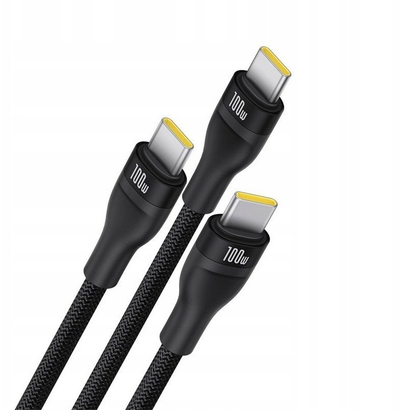 Kabllo USB C Baseus Flash Series 3, 100W, 1.5m, e zezë