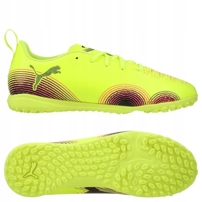 Këpucë futbolli Puma Future 8 Play TT Jr 108396-03, për bar sintetik, për kalamaj, të verdha