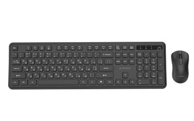 Set tastiere dhe mausi Gembird Slim Pro Business, wireless, layout rus (RU), i zi