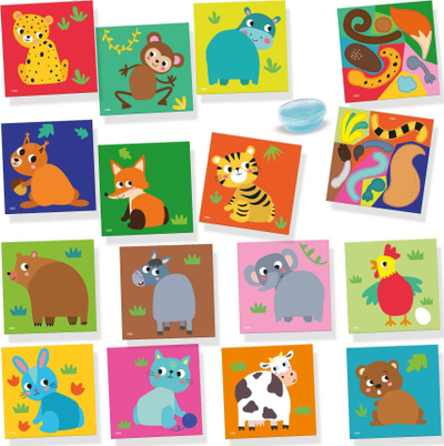 Set kreativ SES Creative My First Sticking Animal Tails, për fëmijë 1+, shumëngjyrësh