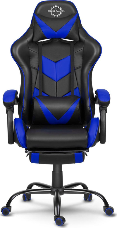 Karrige gaming Sofotel Cerber 2461, rrotulluese, me mbështetëse këmbësh, e zezë