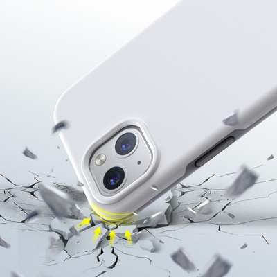 Mbështjellës telefoni Choetech për iPhone 13 mini, PC+TPU, i fortë ndaj goditjeve, i bardhë