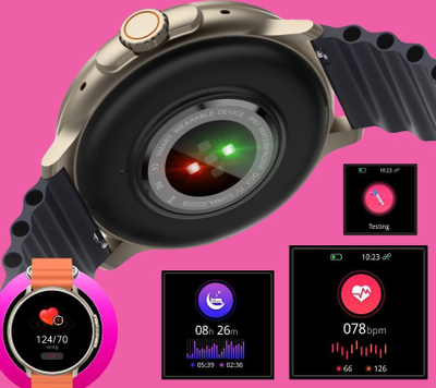 Smartwatch Rubicon RNCF15, Bluetooth, karikim wireless, krem