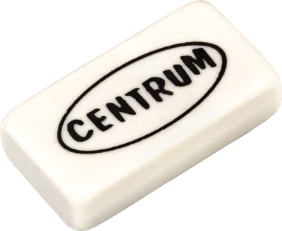 Gomë fshirëse Centrum, 30x14x6mm, e bardhë