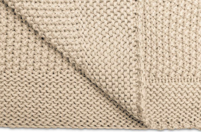 Batanije pambuku për bebe Sensillo Knitted, 100x80 cm, e thurme, bezhë