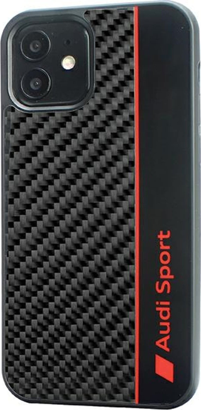 Futrollë telefoni Audi Carbon Fiber Stripe për iPhone 11, TPU, e zezë