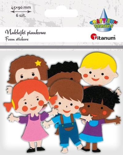 Ngjitësa shkumë Titanum Children Mix, 6 copë, shumëngjyrëshe