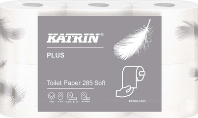 Letër higjienike Katrin Plus Soft 285, 2 shtresa, 42 role, e bardhë