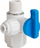 Valvul këndore mbyllëse, 3/8"x3/8"x1/4", plastikë, e bardhë
