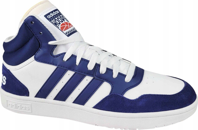 Atlete Adidas Hoops 3.0 Mid M IG1432, për burra, të bardha me blu