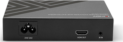 Marrës HDMI Lindy Over Powerline Extender, Full HD 1080p 60Hz, me IR, i zi