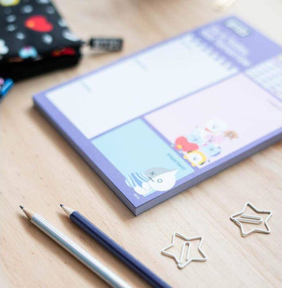 Planer ditor Line Friends BT21 A5, fletë që çaen, me shumë ngjyra