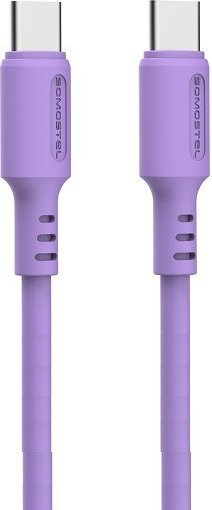 Kabllo USB C në USB C Somostel SMS-BP10, 1.2m, 60W PD, ngjyrë vjollcë