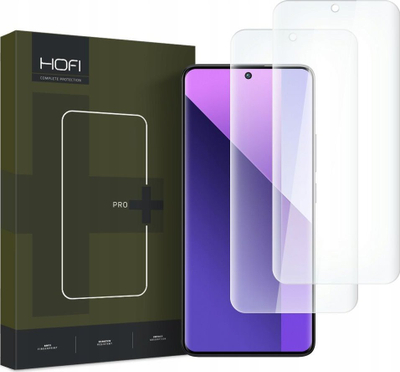 Xham mbrojtës Hofi UV Glass Pro+ 2 copë, 9H, për Xiaomi Redmi Note 13 Pro+ 5G, transparent