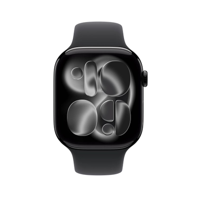 Apple Watch Series 11 GPS 42mm Jet Black Aluminium Case with Black Sport Band, M/L