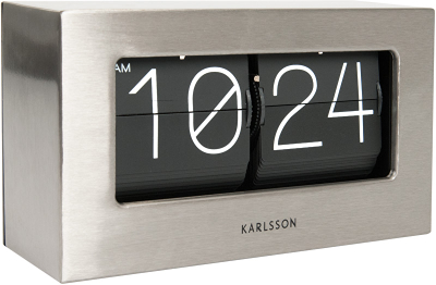 Orë për tavolinë Karlsson Flip Flip Clock KA5620ST, bezhë/e zezë