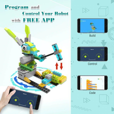 Сет за роботичко градење Makerzoid Coding Robot, над 100 модели, контрола преку апликација, програмирање со Scratch
