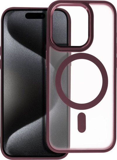Mbulesë silikoni MagSafe për iPhone 15 Pro, transparente, skaje të përforcuara