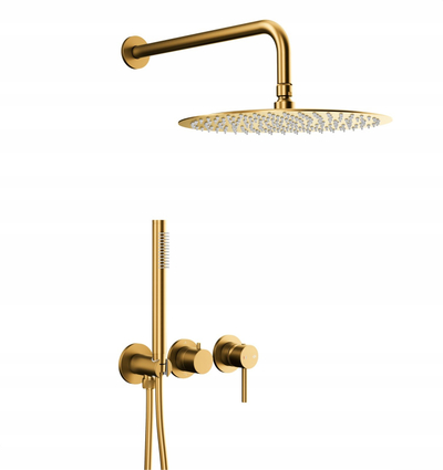 Set dushi i fshehur MOZA Brushed Gold, mikser 3 vrima 2 funksione, ngjyrë ari e fshirë