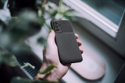 Këllëf telefoni OEM për Samsung Galaxy A05s, TPU karboni, mbrojtës, i zi