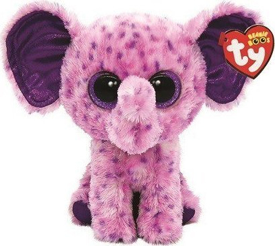 Lodër pelushi Ty Beanie Boo Eva Elephant, elefant, shumëngjyrësh