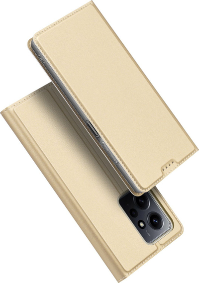 Kapak telefoni Dux Ducis Skin Pro për Xiaomi Redmi Note 12, tip libër, me portofol, ngjyrë ar