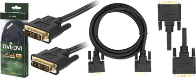 Kabllo video DVI-D në DVI-D, Single Link 18+1 pin, 3m, e zezë
